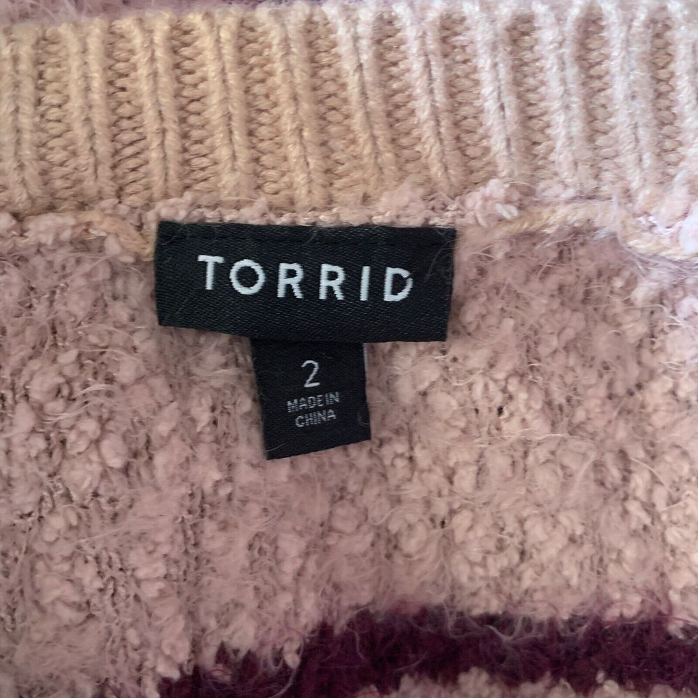 Torrid Plus Size 2x Multicolor Stripe Fuzzy Chunk… - image 5